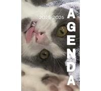 Agenda Adulte 2025-2026 - Thème animaux-Chaton-Chat (12.85x19.84 cm) 1 page pour 2 jours