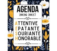 Agenda AESH 2026 2027: Cadeau AESH d'école fin d'année | Planificateur hebdomadaire une semaine sur 2 pages