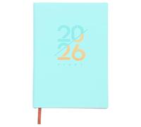 Agenda Annuel 2026 12 Mois Carnet Papier PU pour Enseignants | Planificateur Horaire Portable, Suivi D’objectifs, Listes et Leçons, Style Vert Minimaliste