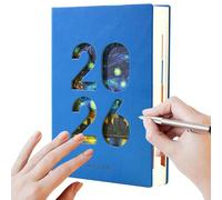 Agenda annuel 2026 | Agenda 2026 en cuir synthétique avec papier épais et onglets, calendrier mensuel et quotidien 2026, pour rendez-vous, bureau, cours, études, voyages, étudiants, enseignants