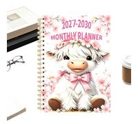 Agenda annuel 5 ans, 60 mois 2026-2030, carnet d'écriture à spirale, motif | Calendrier mensuel pour étude, tâches, exercices, entraînement, école, maison, vacances, fête, anniversaire, voyage
