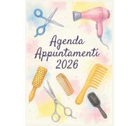 Agenda appuntamenti 2026 : Parrucchieri 2026 giornaliera 4 Colonne | Un giorno per pagina | 12 mesi italiano da gennaio a dicembre 2026 Intervalli di 30 minuti A4.