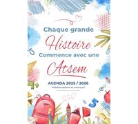 Agenda Atsem 2025 2026 A5: Cadeau fin d'année maitresse | Planificateur hebdomadaire et mensuel | Format petit