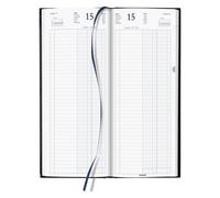 Brepols – Agenda journalier 2025 Banquier – 1 jour sur 2 pages – 1 volume – 14,3 x 32,5 cm – Noir
