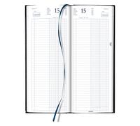 Agenda Brepols Euros/Centimes Banquier Long journalier 2 volumes - Année 2026 - 14,3 x 33 cm