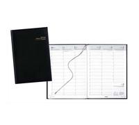 Agenda BREPOLS Omega 30 ft 21x29cm - Broché 1 semaine sur 2 pages - Papier blanc - Couverture noire
