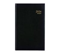 BREPOLS Agenda Journalier SATURNUS - Janvier à Décembre 2024 - Couverture : Noir - Format : 13,3 x 20,8 cm