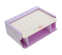 Agenda Calendrier 2027 de Bureau Debout pour Espace de Travail pourpre | Papier Mat, Trois Compartiments avec Porte-Stylo, Pages Stables et Écriture Pratique, Style Moderne Minimaliste