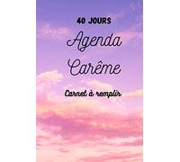 Agenda Carême: 40 jours cahier à remplir