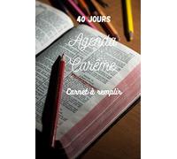 Agenda Carême: 40 jours cahier à remplir
