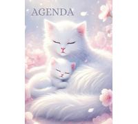 Agenda Chaton: 1 jour par page | 12x17 cm | Primaire, Collège fille, Ado | en français | cp, ce1, ce2, cm1 cm2 | 7 ans 8 ans 9 ans 10 ans | Journalier ... Scolaire, bébé chat kawaii Cute Pastel rose