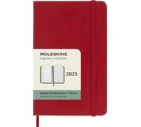 Moleskine Agenda civil de poche semainier Couverture rigide 2025 Rouge G