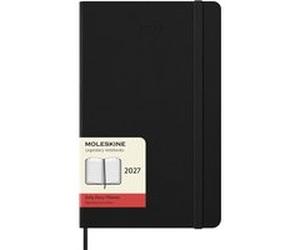 Agenda civil journalier avec couverture rigide Moleskine Format grand 12 mois 2027 Noir Noir