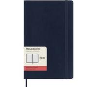 Agenda civil journalier avec couverture souple Moleskine Format grand 12 mois 2027 Bleu saphir Bleu saphir