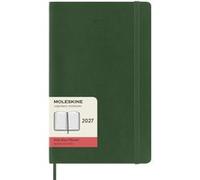 Agenda civil journalier avec couverture souple Moleskine Format large 12 mois 2027 Vert myrte Vert myrte