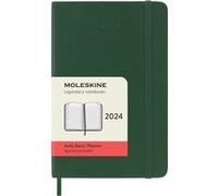 Agenda civil journalier Moleskine 2024 12 mois Format de Poche Couverture Souple Vert Vert G
