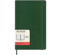 Agenda civil journalier Moleskine 2024 12 mois Grand Format Couverture Souple Vert Vert G