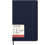 Agenda civil journalier Moleskine 2027 12 mois Grand format Couverture rigide Bleu saphir Bleu saphir