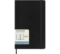 Agenda civil mensuel Moleskine 2027 12 mois Format large Couverture souple Noir Noir