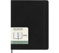 Agenda civil Moleskine 2026 12 mois Semainier Format XL Souple Noir Noir G
