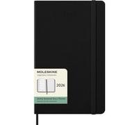 Moleskine Agenda Hebdomadaire, Agenda Hebdomadaire 2026 12 Mois Avec Espace Pour Notes, Avec Couverture Rigide et Fermeture Élastique, Format Large 13x21, Couleur Noire