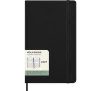 Agenda civil semainier avec couverture rigide Moleskine Format large 12 mois 2027 Noir Noir
