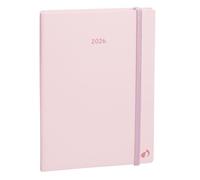 Agenda civil semainier avec fermeture élastique Quo Vadis Ministre Collection Pastel Décembre 2025 à Décembre 2026 Rose