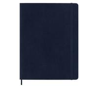 Moleskine Weekly Planner, Agenda Hebdomadaire avec Espace pour Notes 12 Mois 2025, Couverture Souple et Fermeture Élastique, Couleur Bleu Saphir, Format Extra Large 19x25 cm
