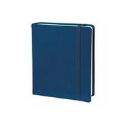 Quo Vadis - Collection : Silk Exécutif Prestige avec élastique - Agenda Civil - Semainier - Format : 16x16cm - Coloris : Bleu Marine - Année : 2025