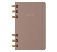 Agenda civil spiralé semainier grand format couverture souple 2025 amande