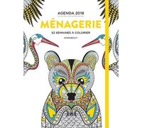 Agenda Coloriages Ménagerie - Edition 2018