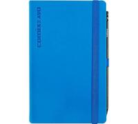 Agenda compatible avec Comix Large 2026, 12 mois, Journalier avec crayon, fermeture avec élastique et signet, crayon inclus, 13 x 21 cm Bleu + stylo à clic et signet