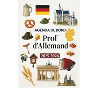 Agenda de bord 2024/2025 prof d’Allemand: Carnet de Bord Enseignant 2025-2026 professeur d'Allemand | Cahier relevé de notes pour 15 Classes de 38 élèves, Planning annuel & Planificateur de cours, A4.