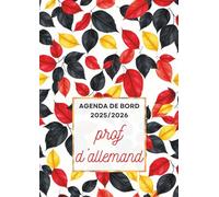 Agenda de bord 2024/2025 professeur d’Allemand: Carnet de Bord Enseignant 2025-2026 Allemand | Cahier relevé de notes 16 doubles pages pour 38 élèves, Planning annuel & Planificateur de cours, A4.