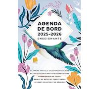 Agenda de bord 2025/2026 Enseignante: Carnet de bord A4 pour planifier et s’organiser