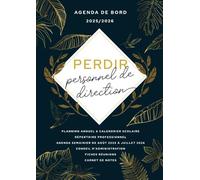 Agenda de bord 2025/2026 - PERDIR Personnel de direction: Carnet de bord chef d’établissement scolaire