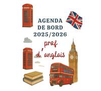 Agenda de bord 2025-2026 Prof d'anglais : Cahier relevé de notes,15 classes pour 38 élèves | Carnet de bord professeur anglais 2025 2026, Planning annuel & Planificateur de cours | Semainier, A4.