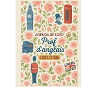 Agenda de bord 2025-2026 Prof d'anglais : Cahier relevé de notes pour 15 classes | Carnet de bord professeur anglais 2025 2026, Planning annuel & Planificateur de cours, Hebdomadaire | A4.