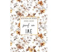 Agenda de bord 2025/2026 prof en IME : Cahier relevé de notes | Carnet de Bord 2025 2026 IME | Planificateur de cours, Semainier, Format A4.