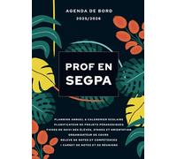 Agenda de bord 2025/2026 prof en SEGPA: Carnet de bord A4 pour les professeurs