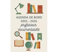 Agenda de bord 2025-2026 professeur documentaliste: Carnet de bord enseignant documentaliste 2025-2026, Cahier relevé de notes pour 15 Classes | ... Organiseur de cours semainier, Format A4