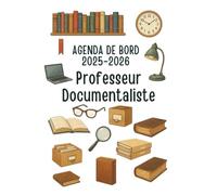 Agenda de bord 2025-2026 professeur documentaliste: Carnet de bord enseignant documentaliste 2025-2026, Cahier relevé de notes pour 15 Classes | Planning Annuel, Planificateur de cours semainier, A4.