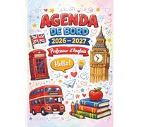 Agenda de bord 2026-2027 Prof d'anglais : Cahier relevé de notes,15 classes de 38 élèves | Carnet de bord professeur anglais 2026 2027, Planning annuel & Planificateur de cours, Hebdomadaire | A4.