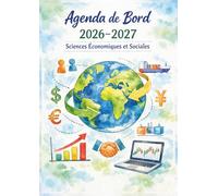 Agenda de bord 2026/2027 professeur de sciences économiques et sociales : Cahier Relevé de Notes pour 15 Classes, Carnet de Bord Enseignant 2026 2027 SES | Fiches de Stage, Organiseur Semainier, A4