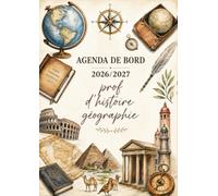 Agenda de Bord 2026/2027 Professeur d'Histoire Géographie EMC: Cahier Relevé de Notes pour 18 Classes | Carnet de Bord Enseignant 2026 2027 Prof ... | Organiseur de cours ,Semainier, A4