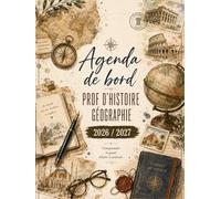 Agenda de Bord 2026/2027 Professeur d'Histoire Géographie EMC: Cahier Relevé de Notes18 Classes | Carnet de Bord Enseignant 2026 2027 Prof d'Histoire ... EMC | Planificateur de cours semainier A4