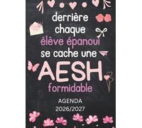 Agenda de Bord AESH 2026-2027: Cadeau AESH d'École Personnalisé | Planificateur Hebdomadaire avec 30 Fiches de Suivi des Élèves | Format A4