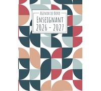 Agenda de Bord du Professeur 2026-2027: Retro | Cahier de bord enseignant A4 | Planification de cours avec un tableau semainier (1 semaine sur 2 pages) pour l'année scolaire | Relevé de notes & suivi