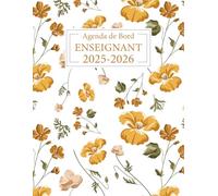 Agenda de bord Enseignant 2025/2026: 200 pages pour tout gérer emploi du temps, élèves, réunions