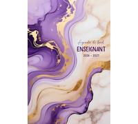 Agenda de bord enseignant 2026-2027 a5: Cahier de bord professeur | Un carnet professionnel 1 semaine sur 2 pages | Couverture marbre